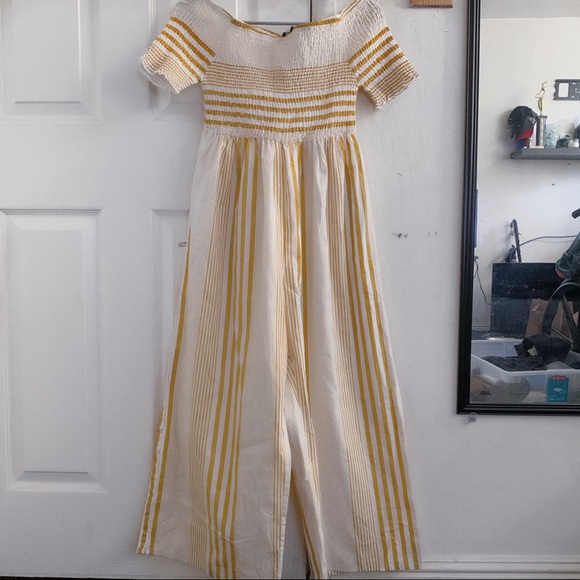 Forever 21 Pants - Mustard Jumpsuit/ Off the shoulder Forever 21 Pants - Mustard Jumpsuit/ Off the shoulder